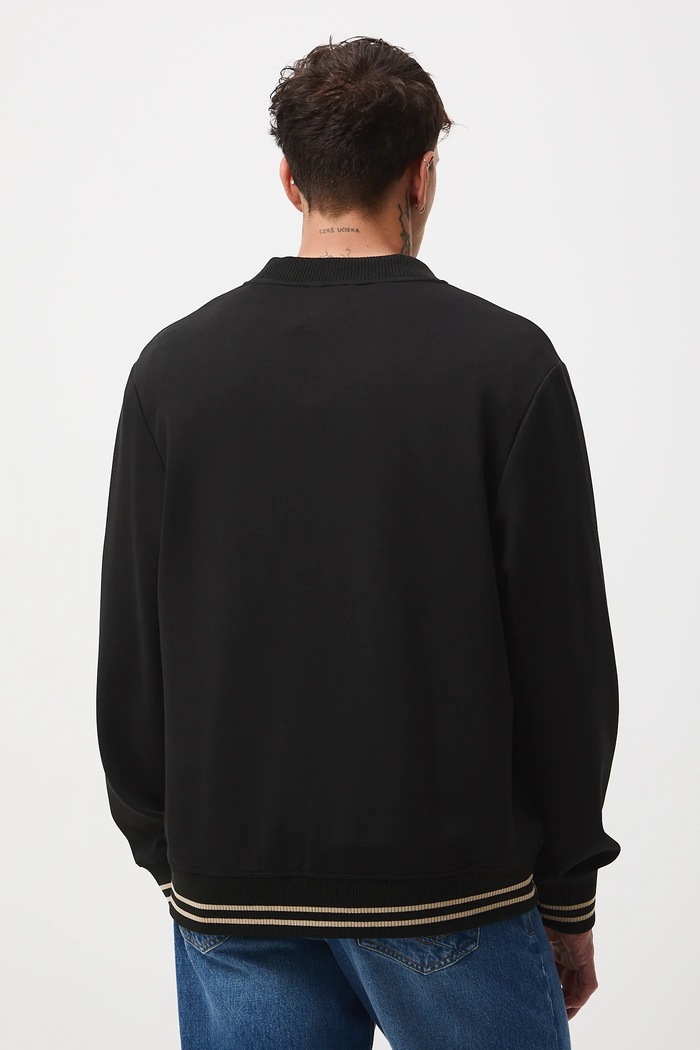 Odzież Bluza męska interlock z aplikacją RW25-BLM603 czarny
