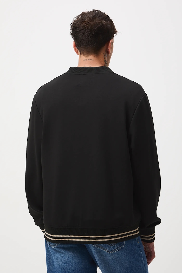 Odzież Bluza męska interlock z aplikacją RW25-BLM603 czarny
