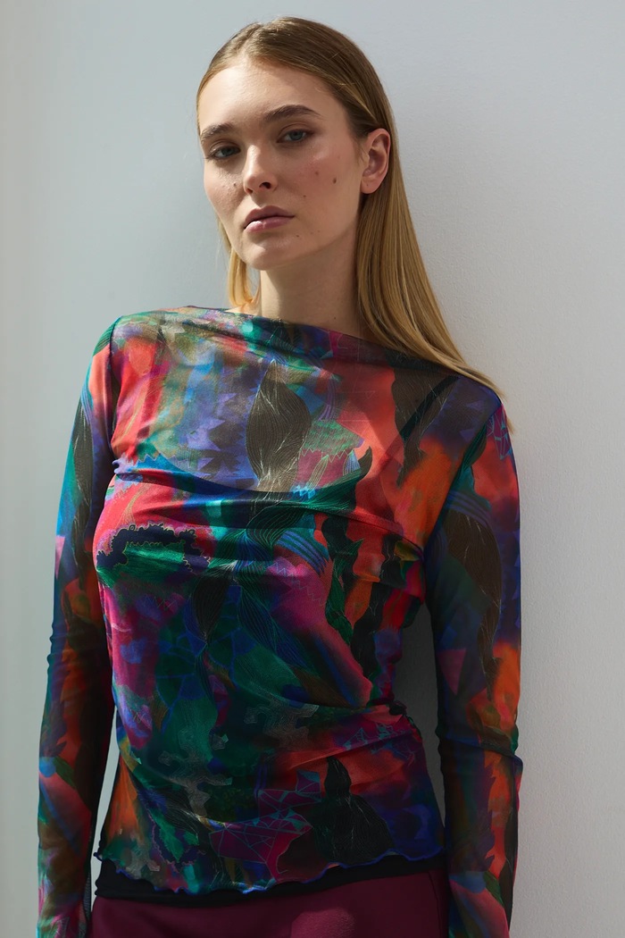 Longsleeve damski z kolekcji Tajemniczy Świat Medicine RW25-BUD550 multicolor RW25