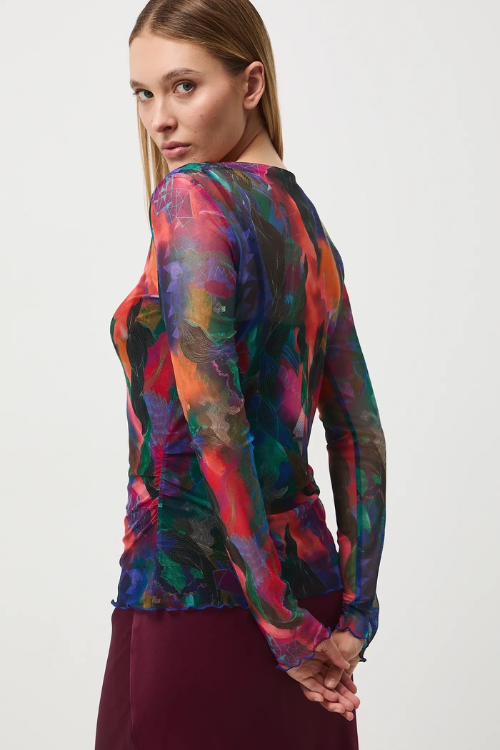 Longsleeve damski z kolekcji Tajemniczy Świat Medicine multicolor RW25-BUD550
