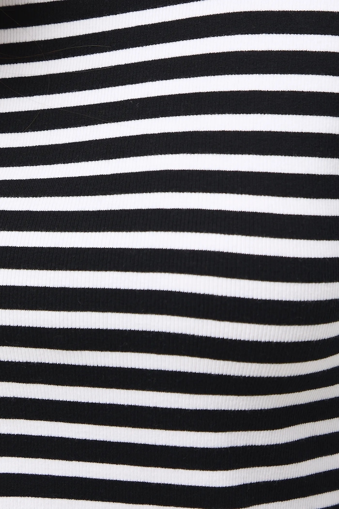 Longsleeve bawełniany damski z elastanem w pasy RW25-BUD602 czarny