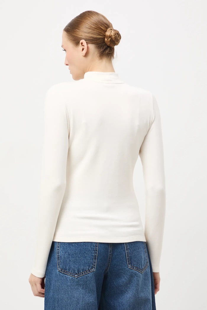 Odzież Longsleeve damski gładki RW25-BUD700 beżowy