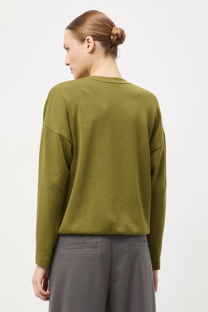 Odzież Longsleeve damski gładki z modalem RW25-BUD701 zielony