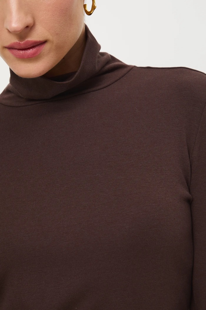 Medicine longsleeve z wełną RW25-BUD802 brązowy