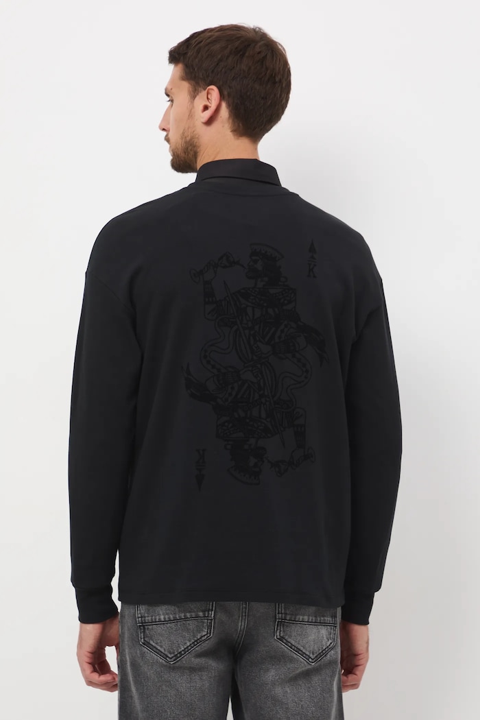 Odzież Longsleeve męski z nadrukiem RW25-BUM900 czarny