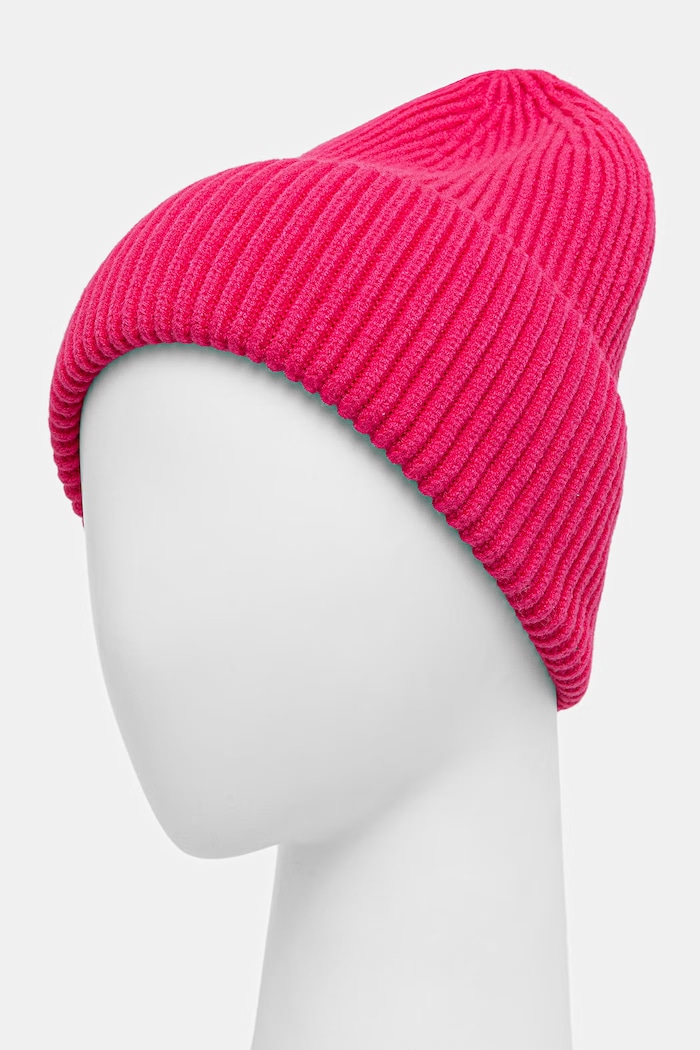 Czapka beanie damska z wiskozą RW25-CDD052 różowy RW25