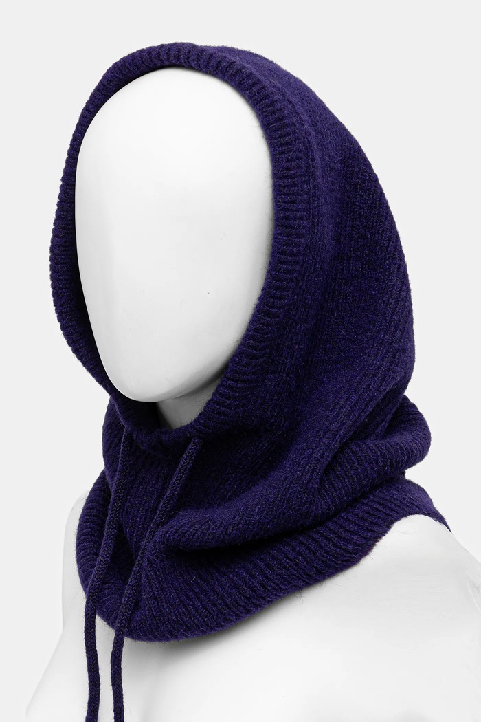 Akcesoria Kominiarka damska melanżowa z domieszką wełny RW25-CDD500 fioletowy