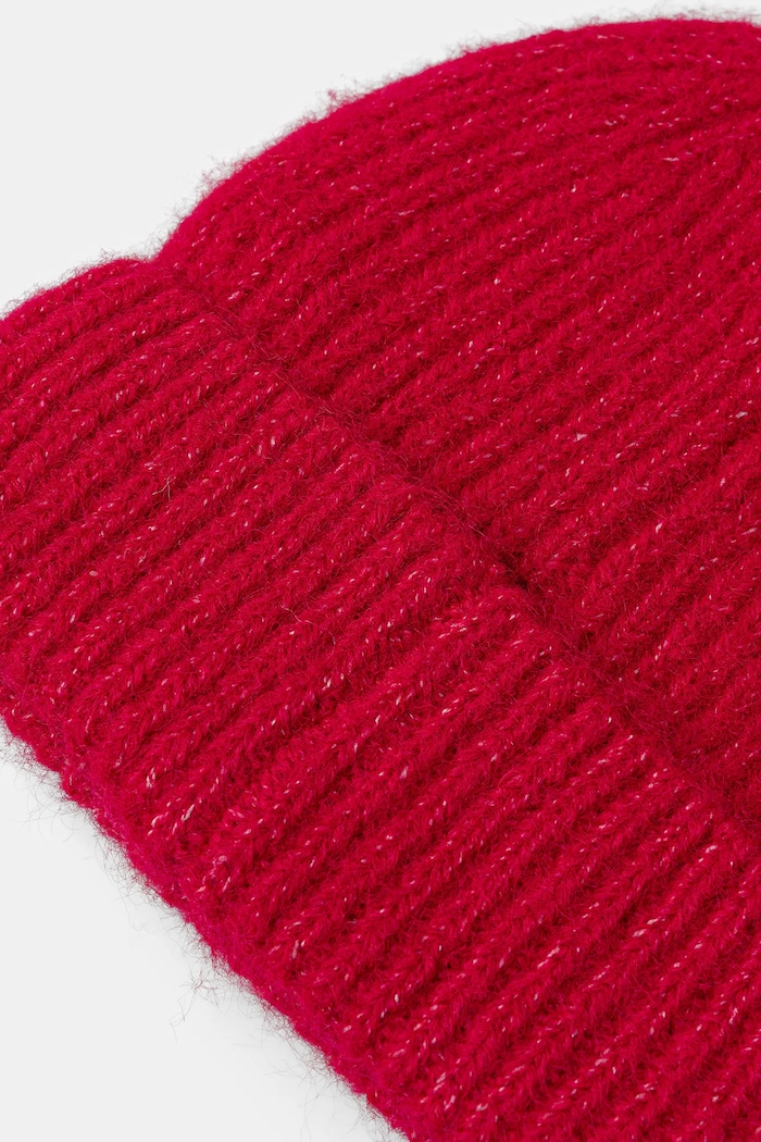 Doplnky Čiapka beanie s prímesou vlny RW25-CDD705 ružová