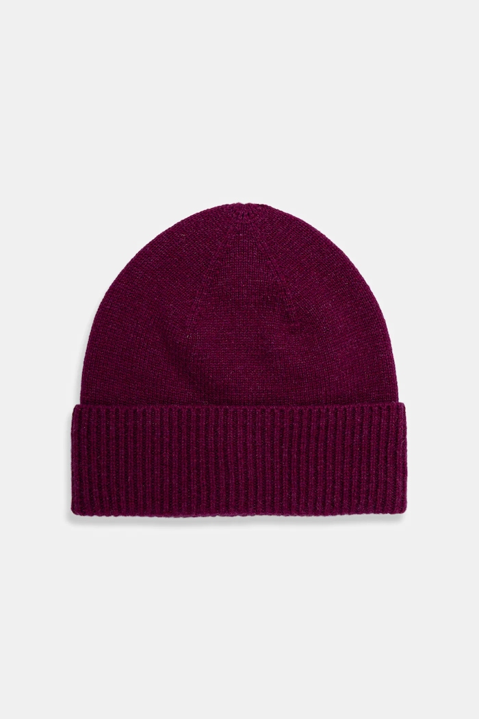 Czapka damska z wełny merino średniej grubości różowy RW25-CDD709