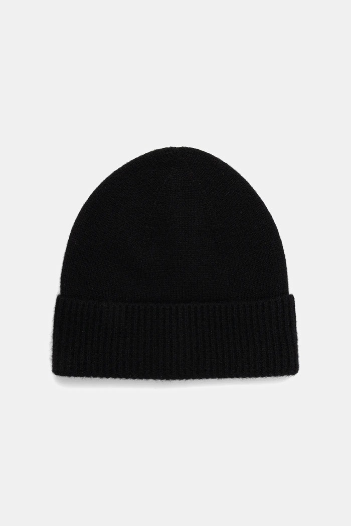 Czapka damska z wełny merino RW25-CDD709 czarny RW25