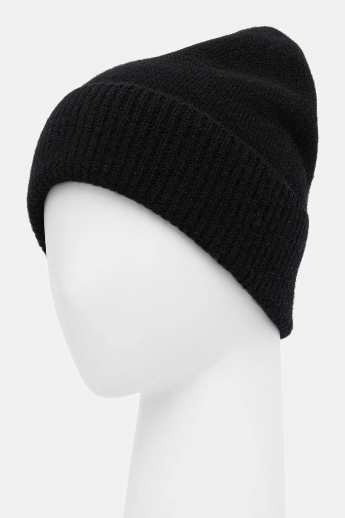 Akcesoria Czapka damska z wełny merino RW25-CDD709 czarny
