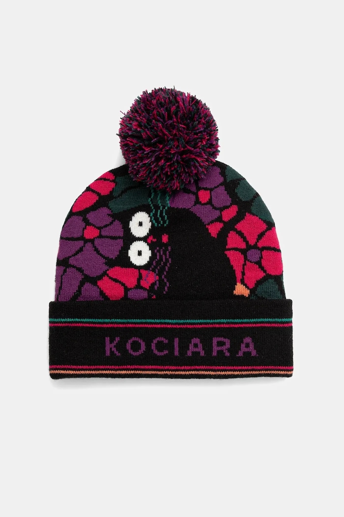 Czapka damska w koty RW25-CDD913 multicolor RW25