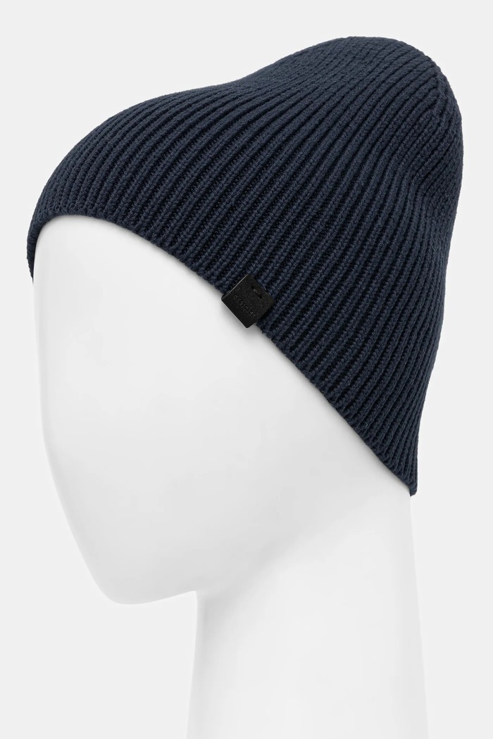 Akcesoria Czapka męska beanie prążkowana RW25-CDM051 granatowy