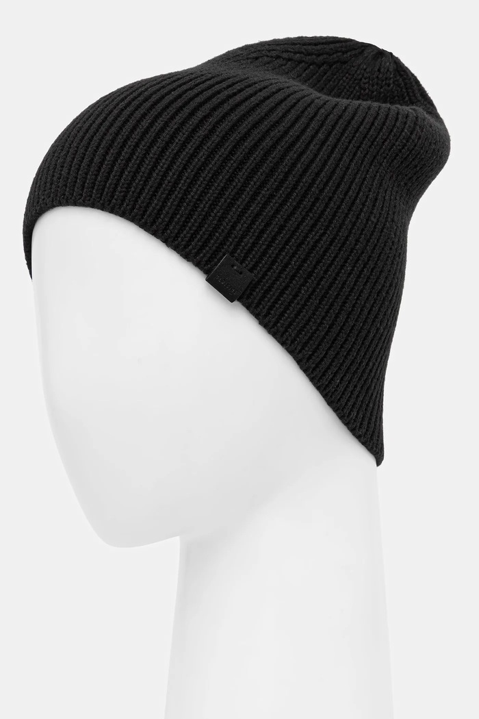 Akcesoria Czapka męska beanie prążkowana RW25-CDM051 czarny