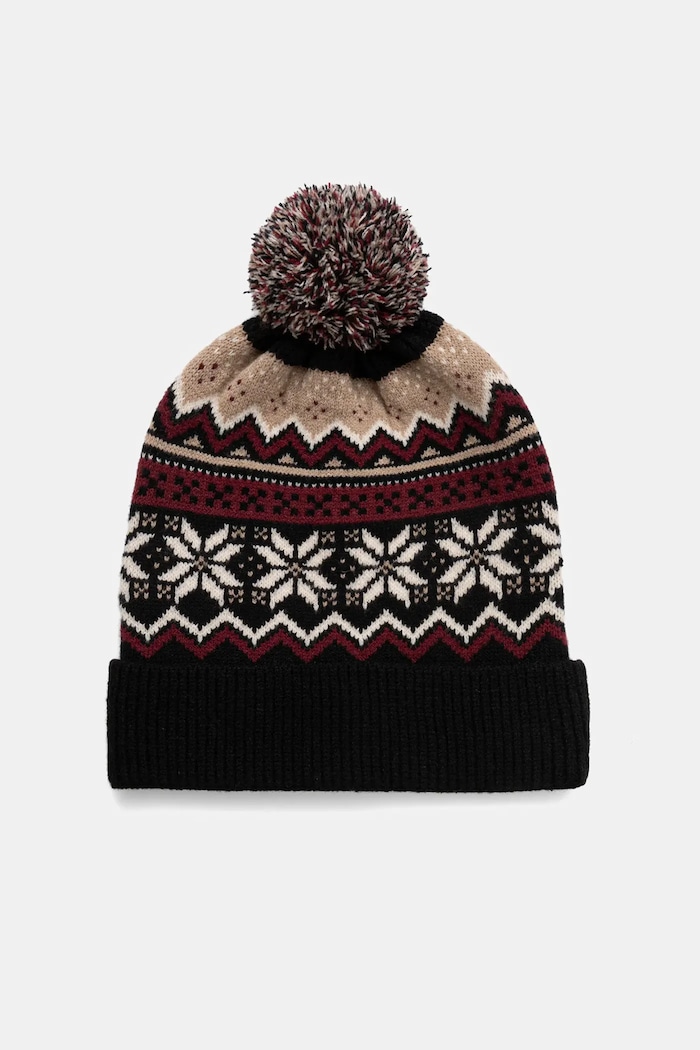 Czapka męska beanie z pomponem RW25-CDM905 multicolor RW25