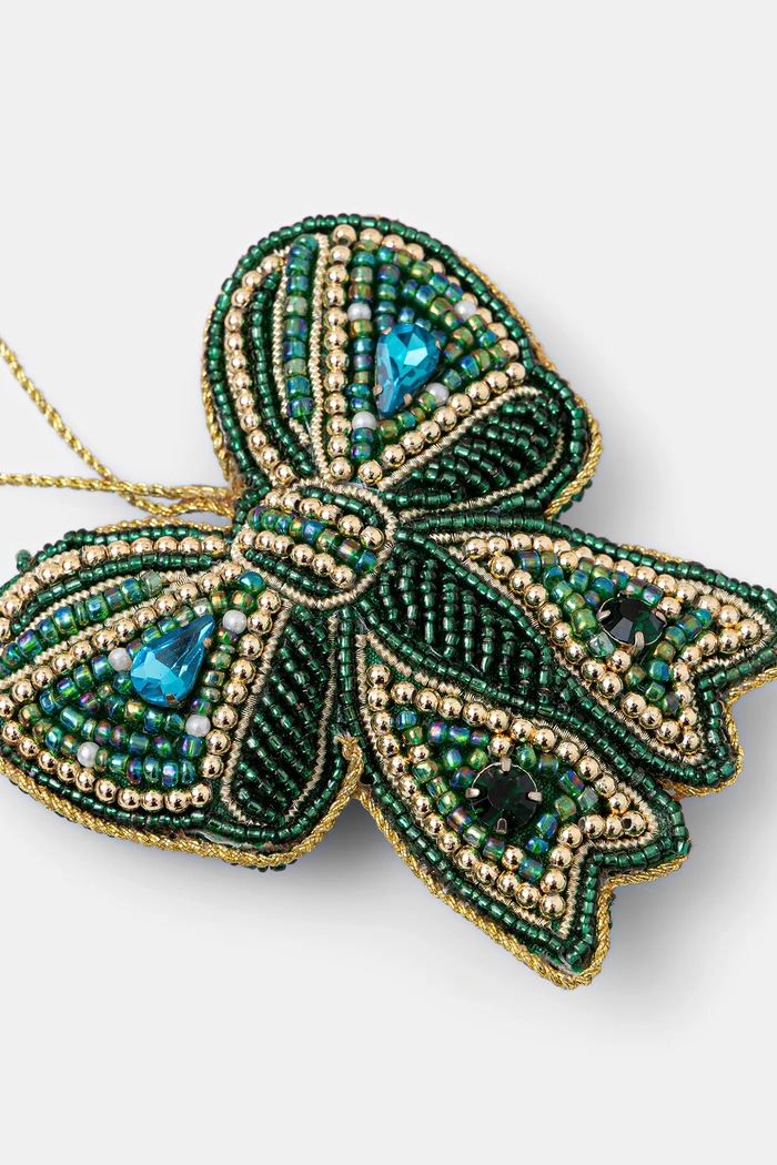 Ozdoba choinkowa handmade - kokardka RW25-DEU805 zielony