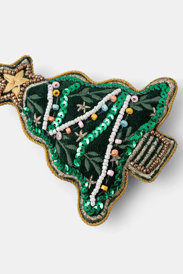 Obývací pokoj Ozdoba na vánoční stromeček handmade - vánoční stromeček RW25-DEU827 zelená