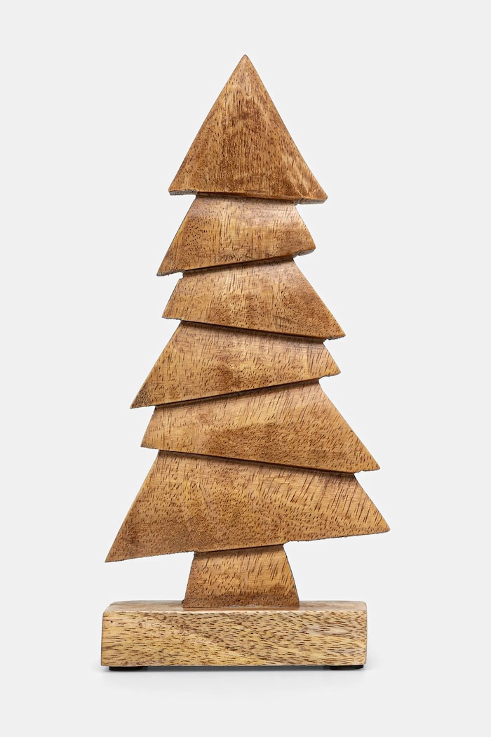 Dekoracja stojąca drewniana - choinka 24 cm brązowy RW25-DEU832