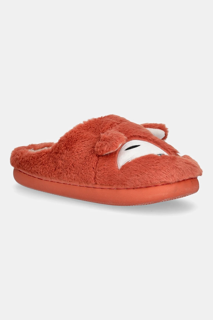 Kapcie damskie z imitacji futerka RW25-KAD502 pomarańczowy RW25