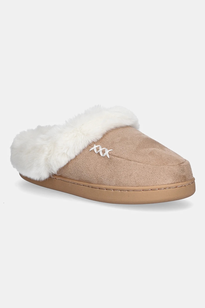 Kapcie z futerkiem RW25-KAD809 beżowy RW25