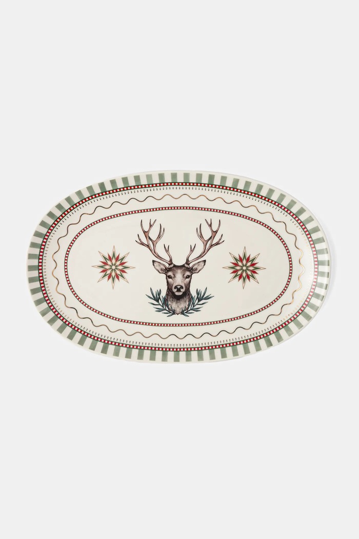 Talerz porcelanowy z ozdobnym wzorem RW25-KBU812 biały RW25