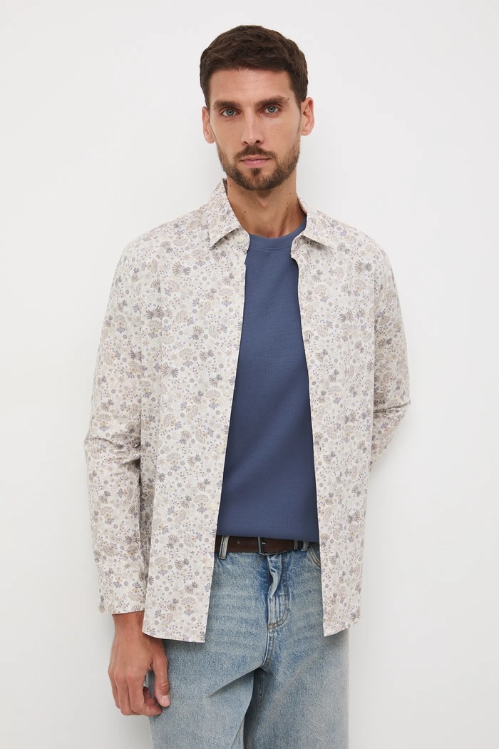 Medicine camasa din bumbac cu modele multicolor RW25-KDM095