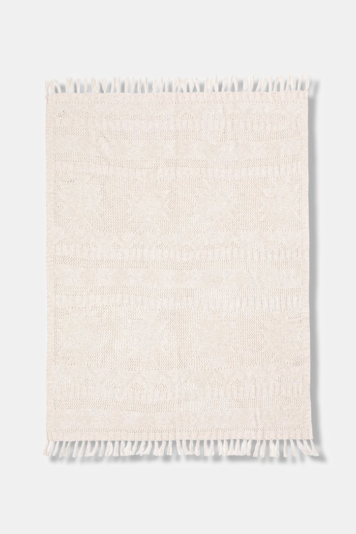 Living și dormitor Medicine pătură din amestec de lână 130 x 160 cm RW25-KOU606 bej