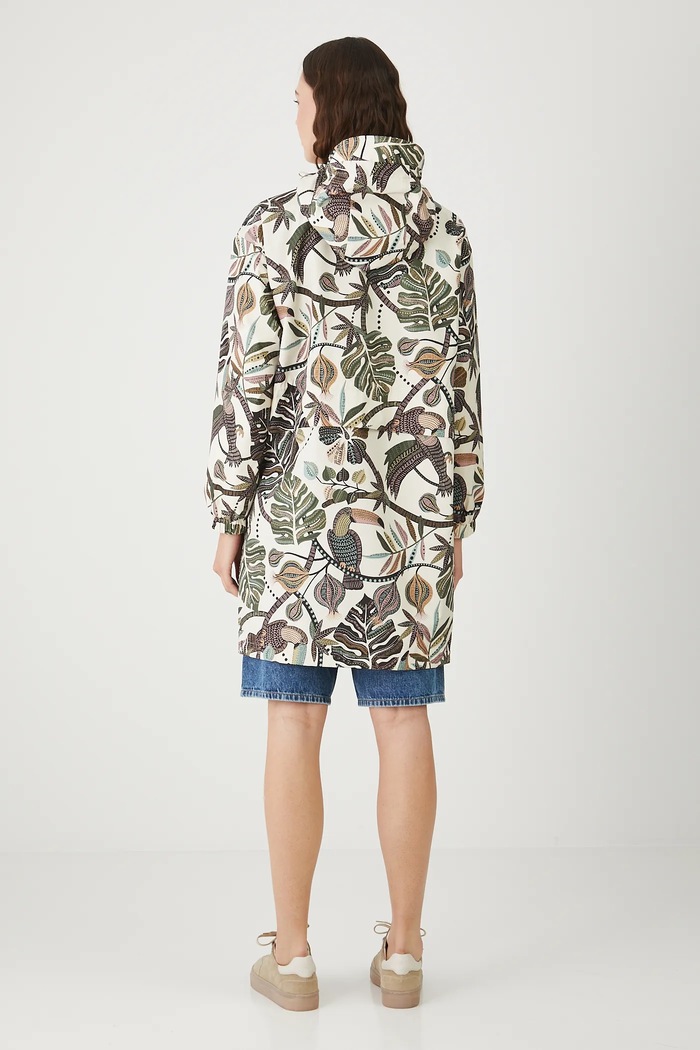 Odzież Parka damska oversize wzorzysta RW25-KPD101 multicolor