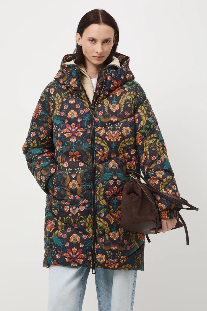Płaszcz damski pikowany multicolor RW25-KPD903