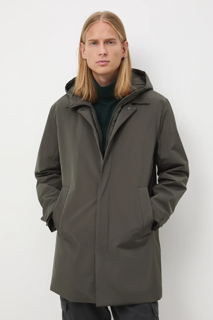 Parka męska gładka pozostałe zielony RW25-KPM810