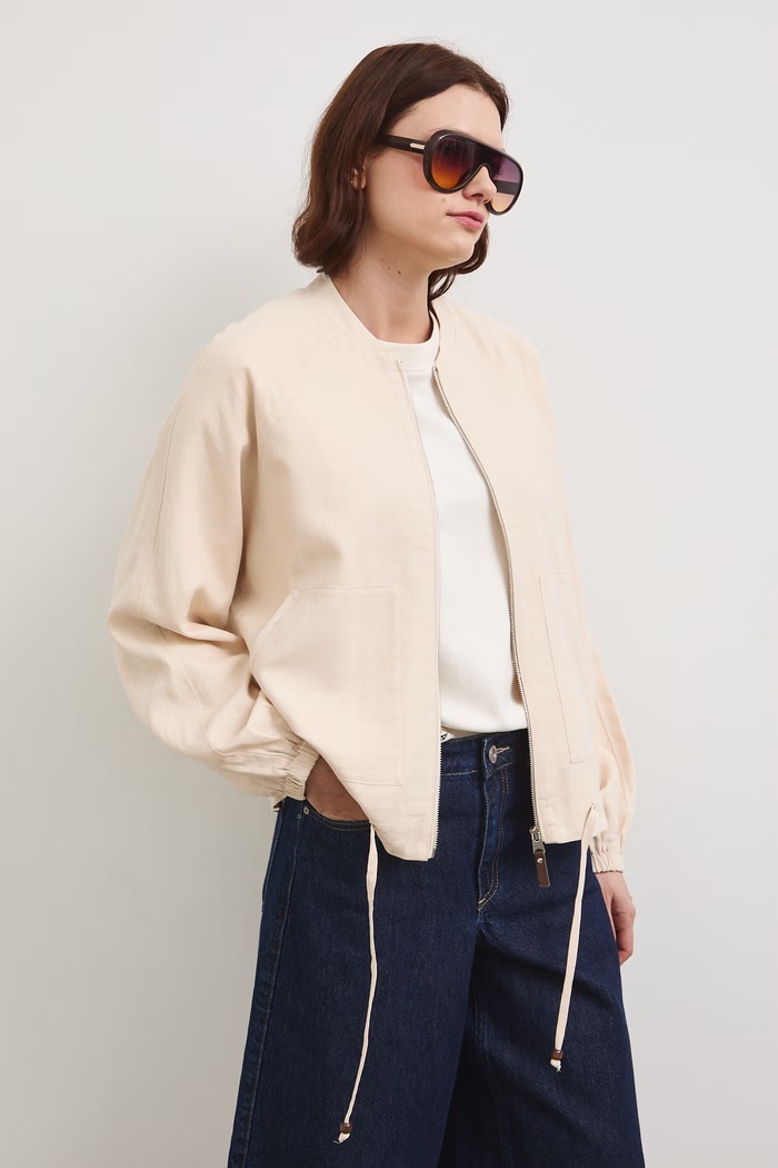 Medicine kurtka bomber lniana RW25-KUD101 beżowy RS26