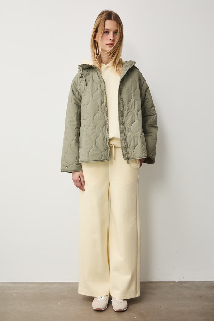 Medicine prešita jakna ženska Oversize zelena RW25-KUD304