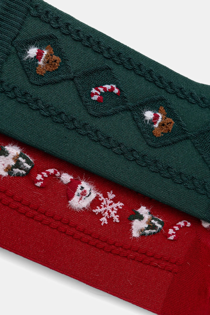 Skarpetki damskie świąteczne (2-pack) RW25-LGDA12 multicolor RW25