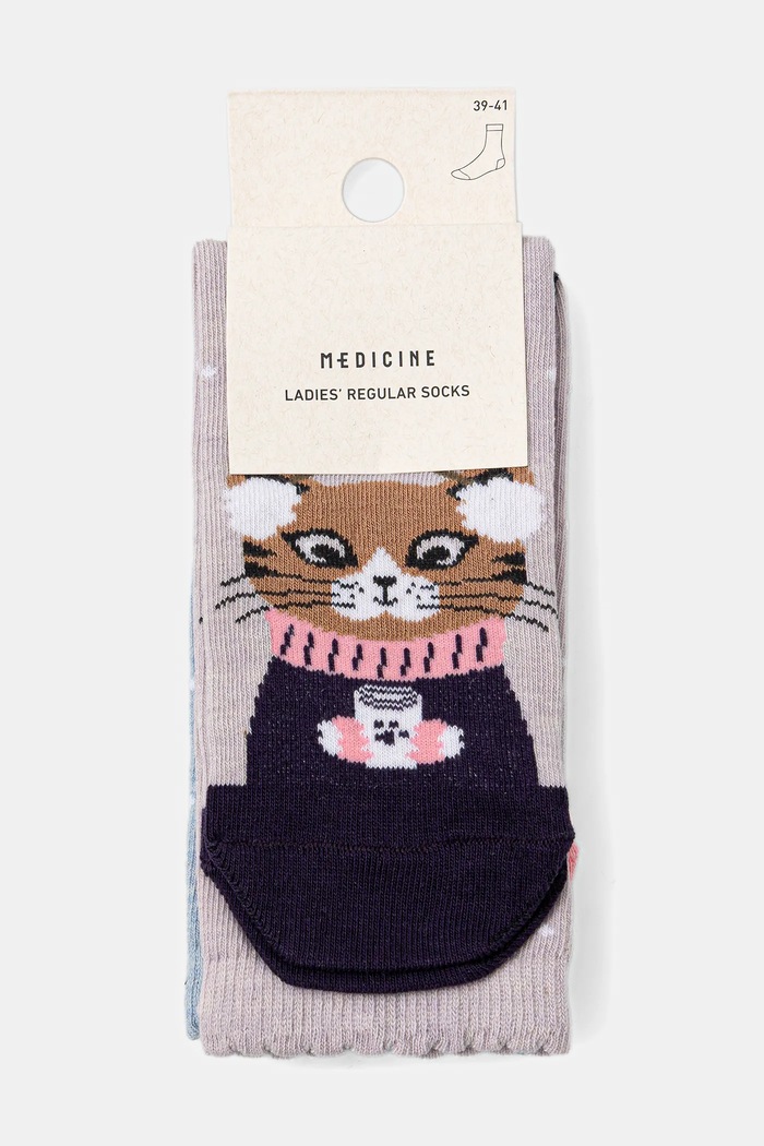 Одяг Бавовняні шкарпетки Medicine 2-pack RW25-LGDA20 барвистий