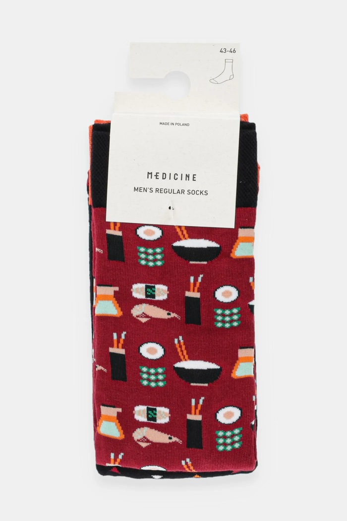 Oblečenie Bavlnené ponožky pánske vzorované (2-pack) RW25-LGM504 viacfarebná