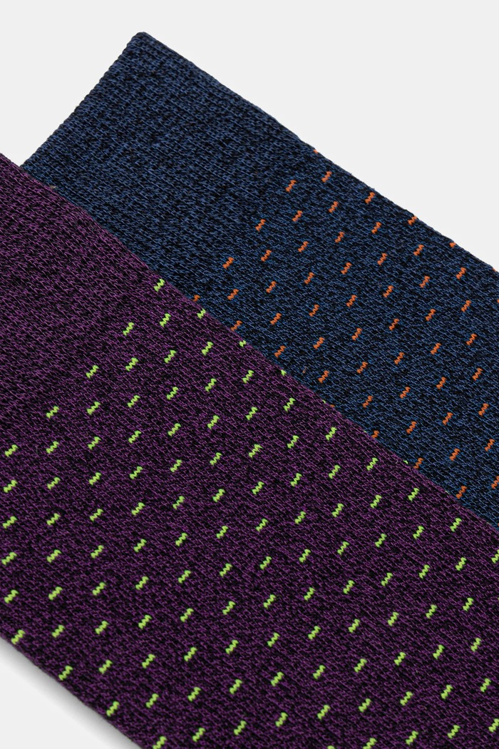 Skarpetki z bawełną męskie z drobnym wzorem (2-pack) RW25-LGM705 multicolor RW25
