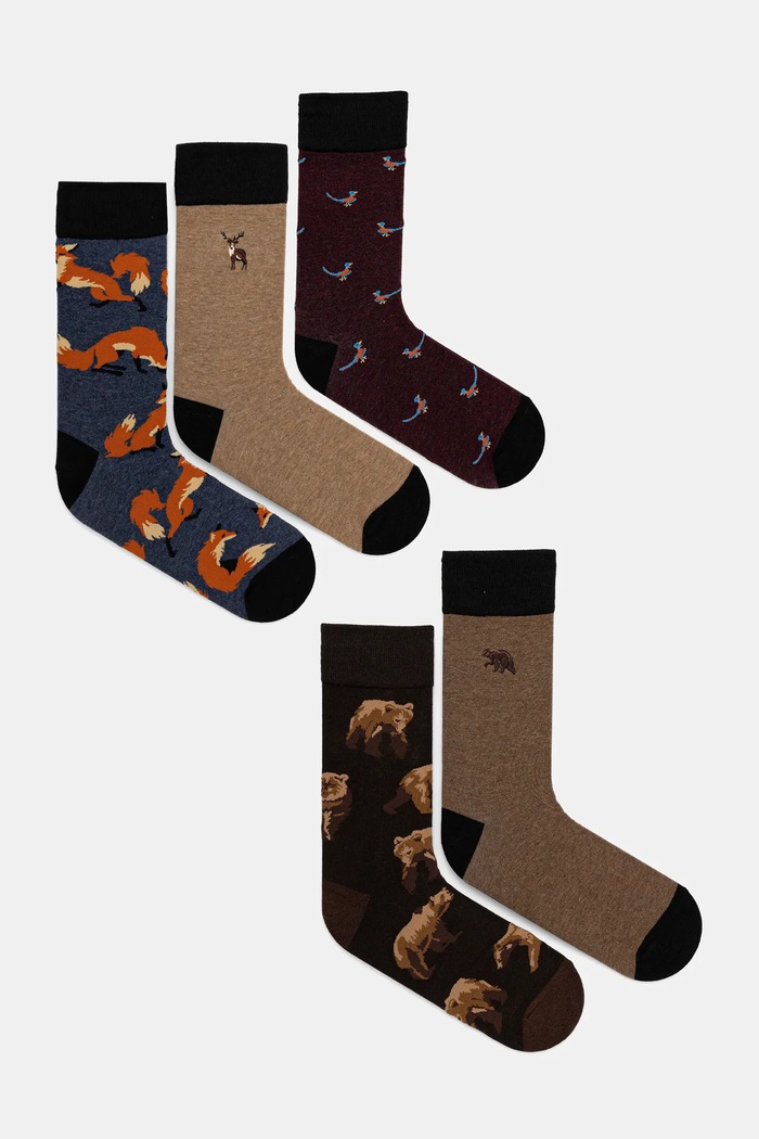 Medicine skarpetki bawełniane 5-pack aplikacja multicolor RW25-LGM807