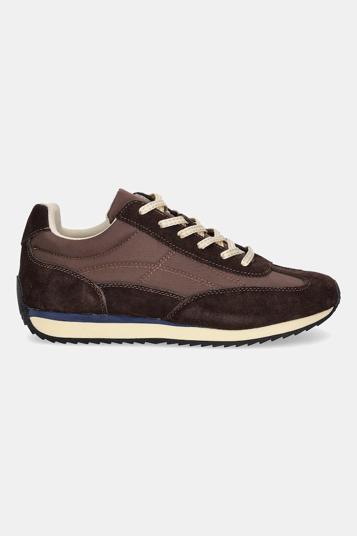 Obuwie Sneakersy ze skórą zamszową RW25-OBD312 brązowy