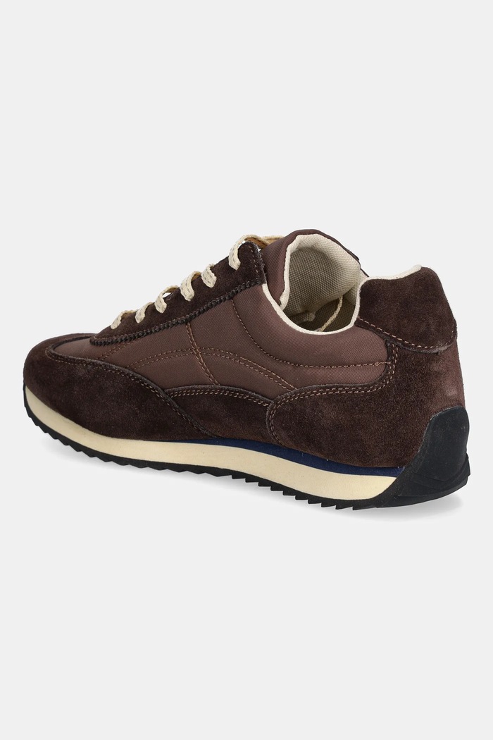 Sneakersy ze skórą zamszową brązowy RW25-OBD312