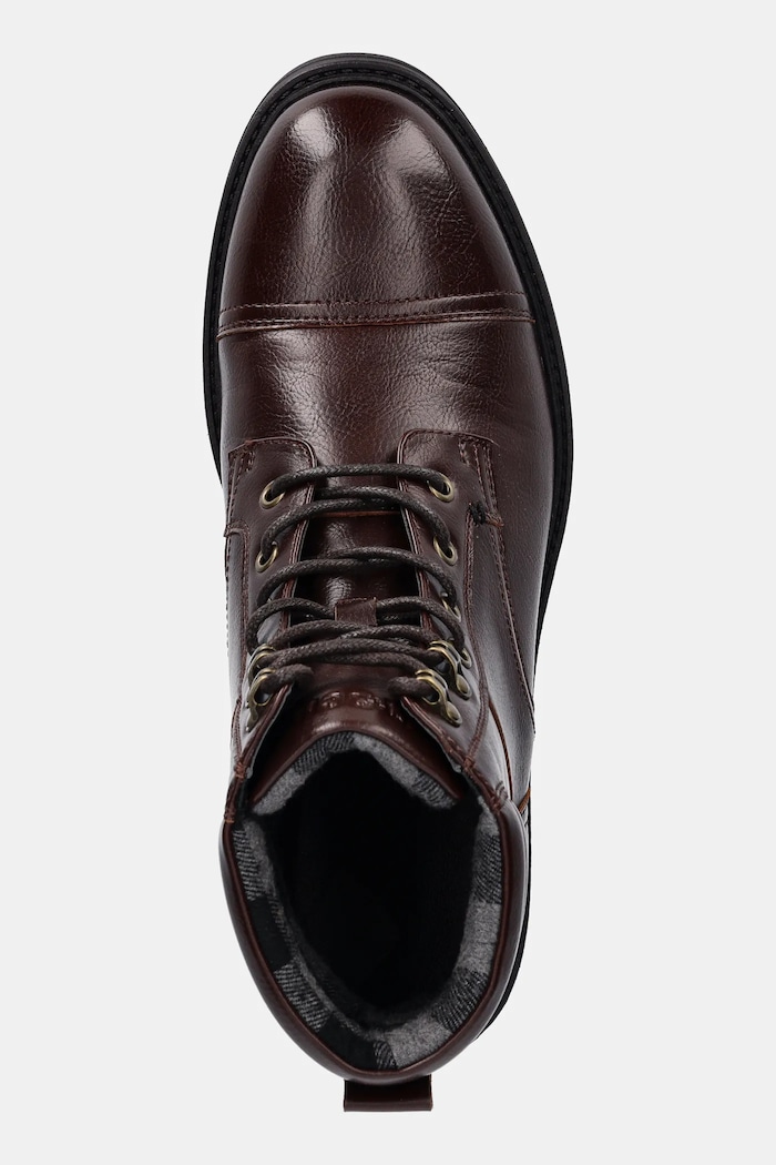Buty wysokie męskie z imitacji skóry RW25-OBM601 brązowy