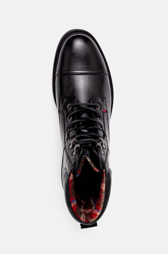 Buty wysokie męskie z imitacji skóry RW25-OBM601 czarny