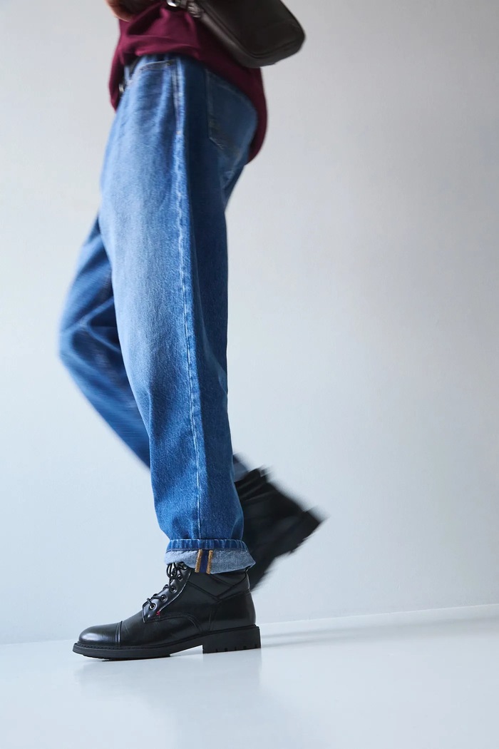 Buty wysokie męskie z imitacji skóry RW25-OBM601
