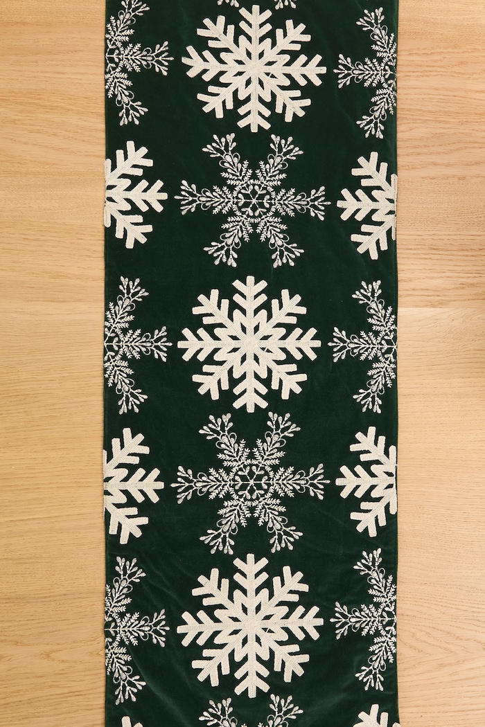 Bavlnený behúň vianočné 40 x 160 cm zelená RW25-ORU806