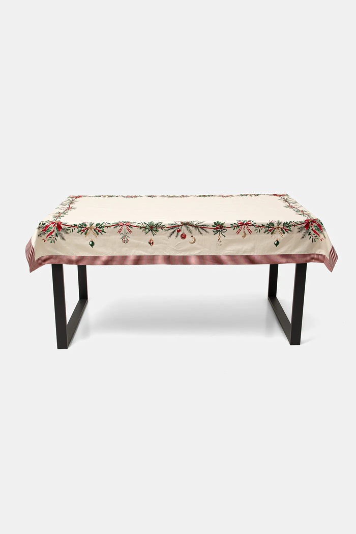Obrus bawełniany świąteczny 120 x 180 cm RW25-ORU811 beżowy RW25