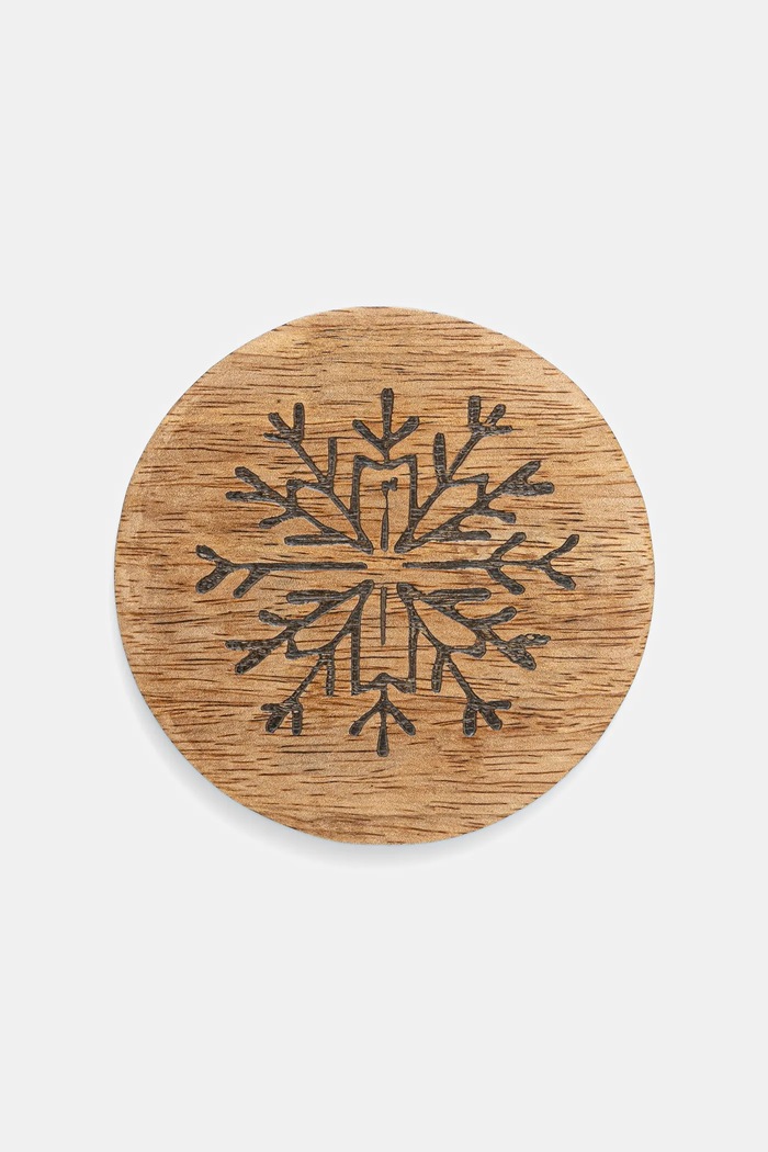 Kuchnia i jadalnia Podkładka pod kubek drewniana (4-pack) RW25-ORU817 brązowy