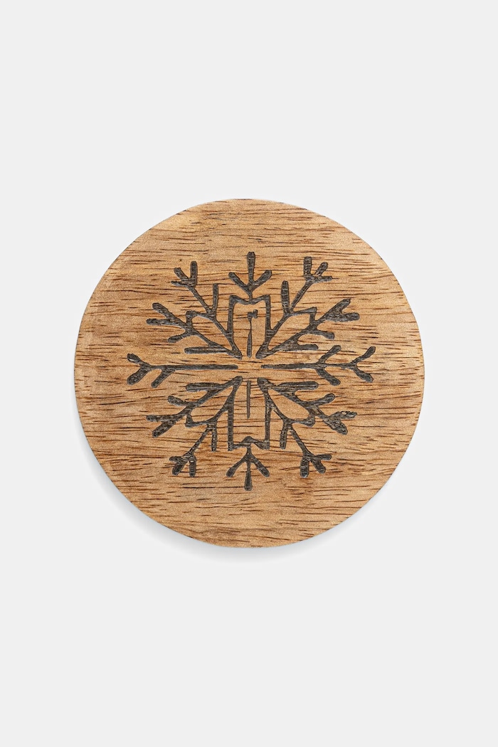 Kuchnia i jadalnia Podkładka pod kubek drewniana (4-pack) RW25-ORU817 brązowy