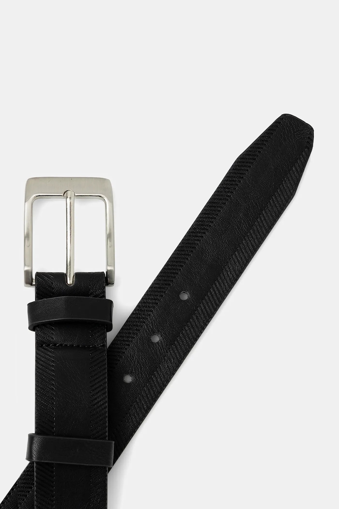 Pasek męski z imitacji skóry RW25-PAM700 czarny RW25