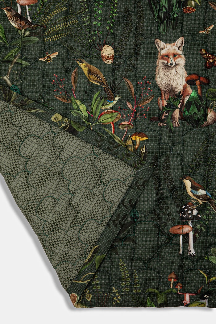 Living și dormitor Medicine cuvertură de pat din bumbac 220 x 240 cm RW25-POU601 verde
