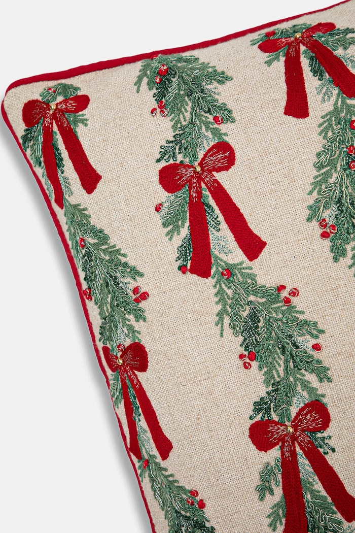 Sypialnia Poszewka na poduszkę z domieszką lnu świąteczna 50 x 50 cm RW25-PSU809 multicolor