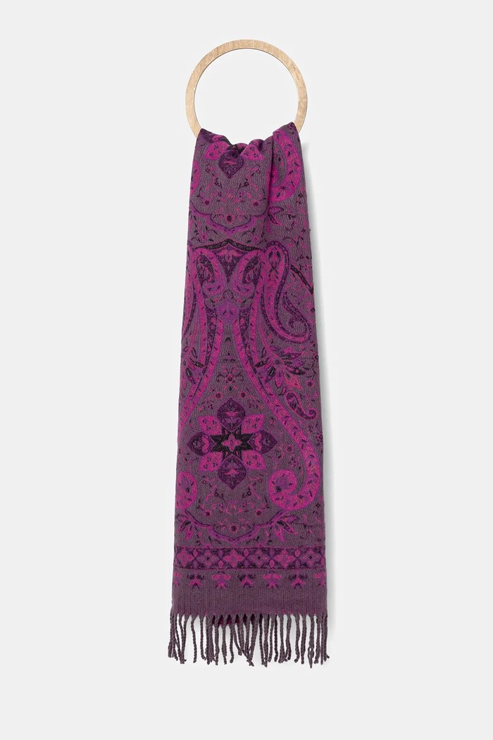 Szal damski żakardowy wzorzysty RW25-SAD600 multicolor RW25